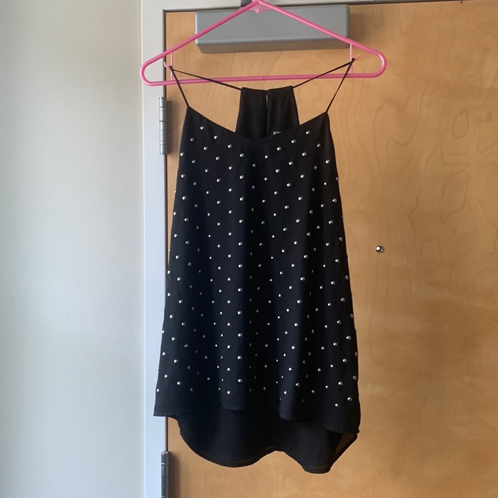 Express black studded tank top